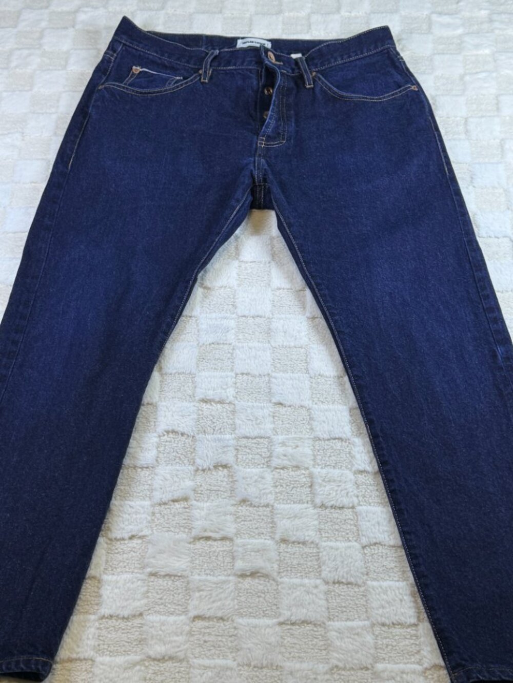 Taylor Stitch Indigo Selvedge Denim Slim Jean Size 32 Button Fly SF Map Pocket